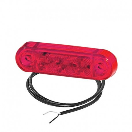 Luce di ingombro posteriore rossa a led Pro-Slim 12V con cavo 0,5m