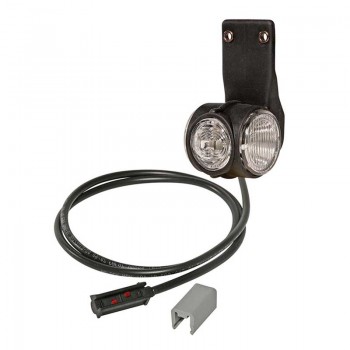 Luce di ingombro Superpoint 3 led sinistro 24v staffa dritta