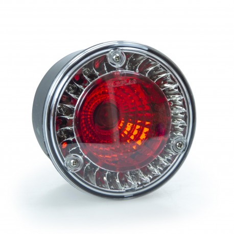 Fanale tondo rosso diametro 120 mm 12V