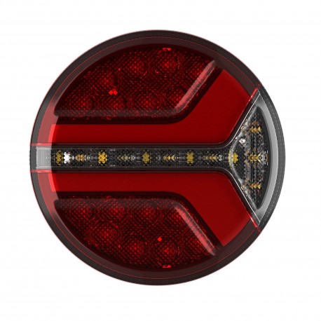 Fanale posteriore a LED ECOROUND 12-24V 3 funzioni AMP+RM